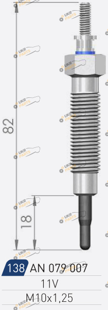 Свеча накаливания A-N PARTS 079 007